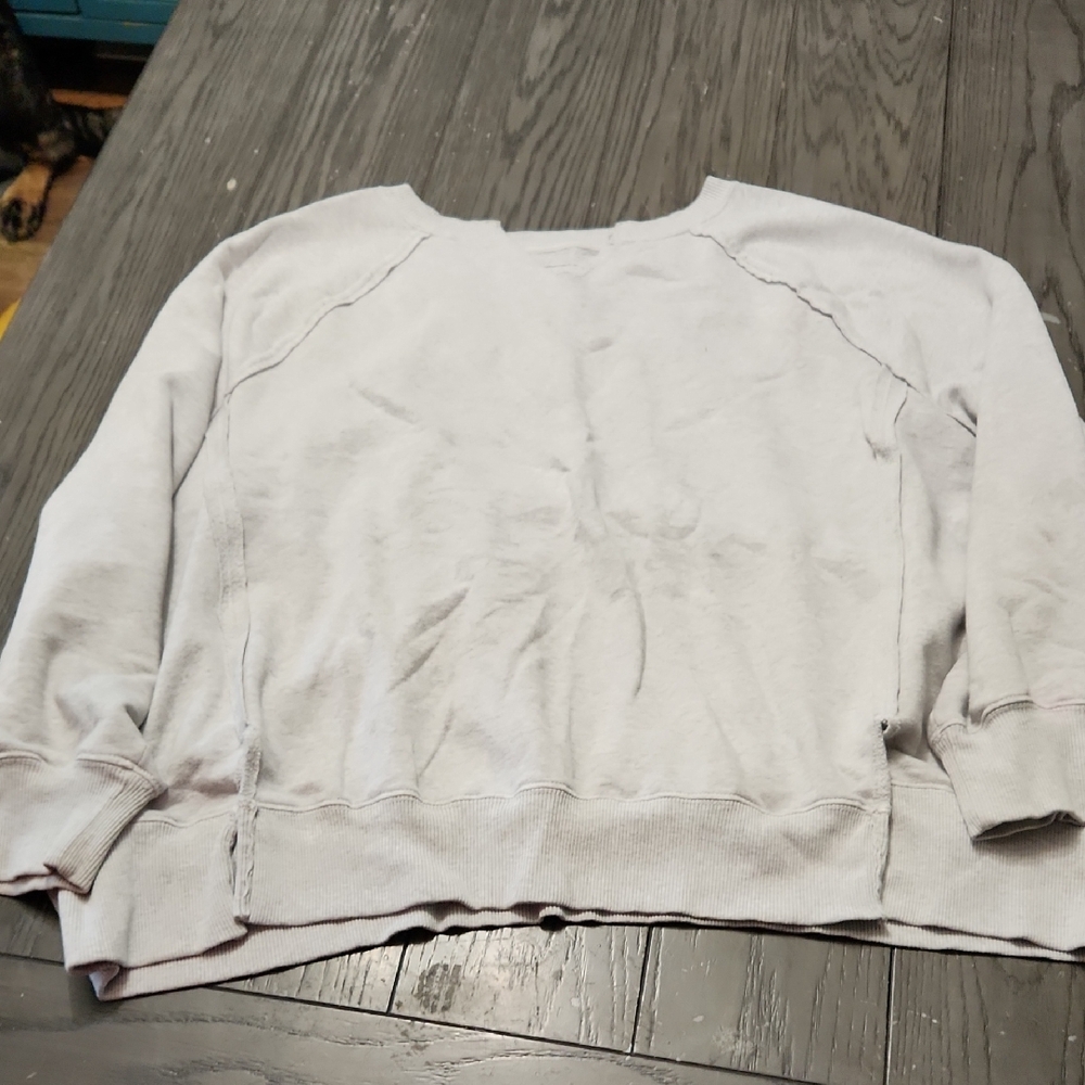 American Eagle Light Gray Sweatshirt Oversized